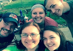 Clockwise from left) Shannon Williams, Shannon Brady (friend), Spencer Williams, Susan Williams and Sherri Williams.