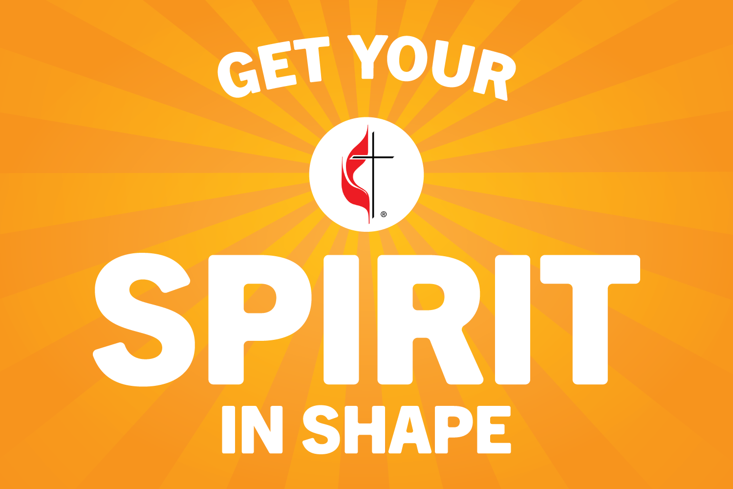 Get Your Spirit in Shape features conversations to help us keep our souls as healthy as our bodies. Logo by Sara Schork, United Methodist Communications.