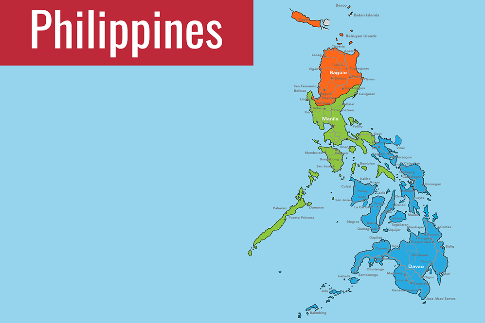 Map of the Philippines Central Conference of The United Methodist Church