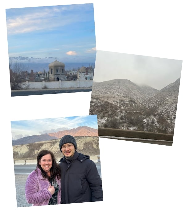 Today began with a worship service at Bishkek UMC where people from Kyrgyzstan, Kazakhstan, India, Pakistan, and Russia all joined their voices together. From there we drove three hours out of the city to where we will hold the training. The snow eventually cleared to reveal the beautiful mountains.