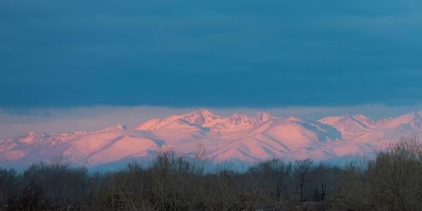 One of the many treasures this week has been the opportunity to witness as the first rays of light paint the mountains pink.  I got up early each day to walk and pray and this was a gift. Photo credit to Mike DuBose for so beautifully capturing this magical moment.